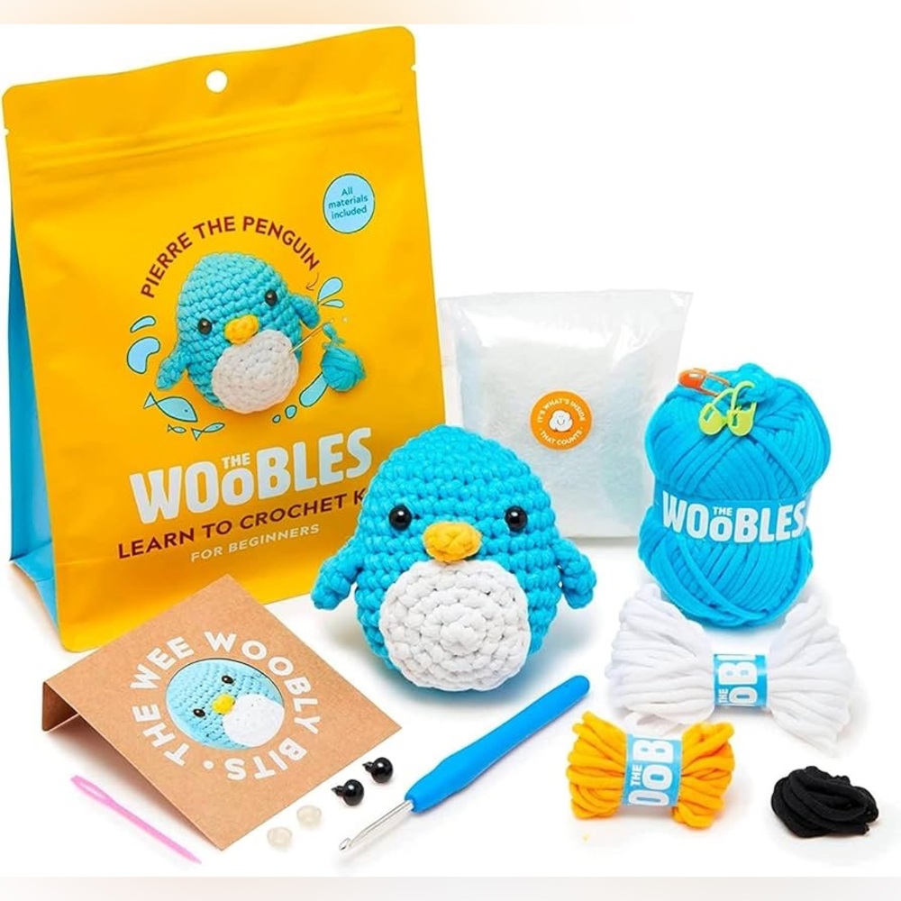 NWT The Woobles Pierre the Penguin Crochet Kit for Beginners